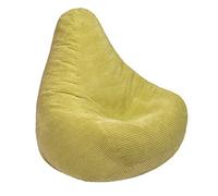Loft 25 Pouf ergonomique d’intérieur en forme de poire à dossier haut pour adulte en tissu velours côtelé et doublure intérieure Vert citron