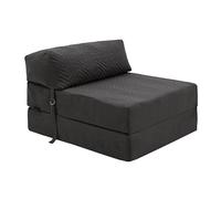 Loft 25 Z Bed Pliable | Matelas Pliable Confortable pour Le Salon intérieur | Ensemble futon de Sol pour invités | Conception Ergonomique légère | Canapé-lit Portable (Ardoise)