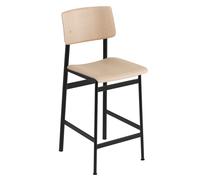 Muuto Tabouret de bar Loft oak. bas. structure en acier noir