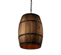 Loft country américain bois tonneau de vin luminaire suspendu plafonnier lampe E27 barre lumineuse café salon cuisine restaurant chambre (Large)