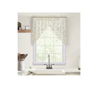 LOFT LIVING Paire de Rideaux de fenêtre Louis en Dentelle Florale brodée Ivoire 182,9 x 81,3 cm