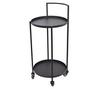 LOFT42 James Trolley - Table d'appoint - Noir - Métal - 86 x Ø 39