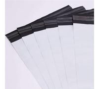 logei 100 pièces Sacs d'expédition en plastique Enveloppes postales Enveloppes d'expédition pour l'emballage, le stockage, le shopping-Blanc (45cm*50cm+5cm)
