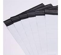 logei® Lot de 100 pièces Sacs d'expédition plastique Enveloppes postales Couleur blanc + noir (55 * 75cm)
