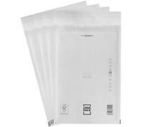 LOGIC PACK 100 Enveloppes à Bulles Blanches F6 240 x 350 mm, Pochettes Matelassées d'Expédition Auto-Adhésives, Film Bulles 50µm Ultra-Résistant et Indéchirable pour Petits Colis, au format DIN A4