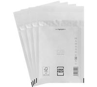 LOGIC PACK 300 Enveloppes à Bulles Blanches C3 170 x 225 mm, Pochettes Matelassées d'Expédition Auto-Adhésives, Film Bulles 50µm Ultra-Résistant et Indéchirable pour Petits Colis, au format DIN A5