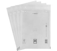 LOGIC PACK 300 Enveloppes à Bulles Blanches H8 290 x 370 mm, Pochettes Matelassées d'Expédition Auto-Adhésives, Film Bulles 50µm Ultra-Résistant et Indéchirable pour Petits Colis, au format DIN B4