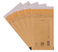 LOGIC PACK B2 Enveloppes Bulles Brunes 25 140 x 225 mm, Auto-adhésives | Pochettes Matelassée, Film bulles 50µm antichoc, papier kraft indéchirable, envoi Vinted sécurisé, certifié FSC, recyclable