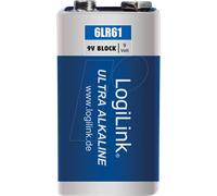 LOGILINK 6LR61B1 - Pile alcaline, bloc 9 V, 1 pièce