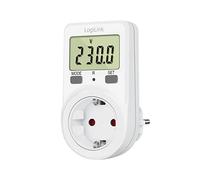 LogiLink Appareil de Mesure des coûts énergétiques avec Grand écran LCD, Affichage : Puissance en Watts, Tension Secteur, consommation d'énergie, coûts énergétiques et Avertissement de Surcharge