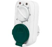 LogiLink ET0013 ET0013 Minuterie mécanique avec capteur crépusculaire avec 7 Modes/réglages différents, Protection IP44 pour extérieur/extérieur Blanc