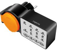 LOGILINK ET0015 - Minuterie extérieure, minuterie, LED, IP44, 3600 W, noir / orang