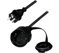 LogiLink - Rallonge de câble d'alimentation - power CEE 7/7 (F) pour power CEE 7/7 (M) - CA 250 V - 5 m