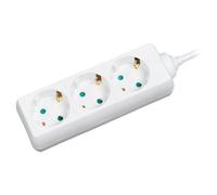 LogiLink LPS205 multiprise 1,4 m 3 sortie(s) CA Blanc