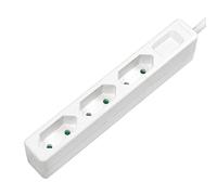 LogiLink LPS229 Multiprise, à 3 Prises (Prise européenne) CEE 7/16, avec sécurité Enfant, Blanche