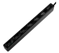 LogiLink Multiprise LPS231B 6 prises fiche Euro CEE 7/16 avec sécurité enfant Noir