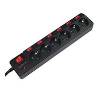 Logilink LPS233 Multiprise Intérieur 1, 5 M 6 Sortie(S) Ca Noir - Multiprises (Intérieur, 1, 5 M, 6 Sortie(S) Ca, Type C (Europlug), Type C, IP20)