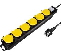 LogiLink Bloc multiprise pour l'extérieur 6 Noir