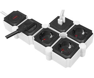 Logilink LPS276U LogiLink Steckdosenleiste 4-fach,4xCEE 7/3 + 2xUSB-A, 1,5m