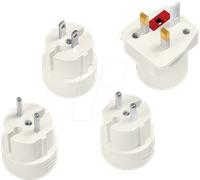 LOGILINK PA0186 - Kit d'adaptateurs de voyage, 4 pièces