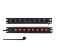 LogiLink Professional PDU8D01, multiprise 19 pouces, 8 prises, commutation individuelle