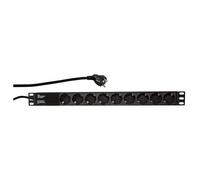 LogiLink PDU9C03 protection surtension 9 sortie(s) CA 230 V 2 m Noir - Protections surtensions (9 sortie(s) CA, Type F, 230 V, 50 - 60 Hz, 16 A, 3500 W)