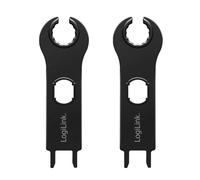 LogiLink PHT0100 Lot de 2 clés de montage pour connecteurs de câble solaire MC4 en plastique noir