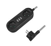 Logilink Power Extension 1,5 M 2 Prises CA (Intérieures) Noir, W128288985 (Sortie(s) Intérieur Noir)