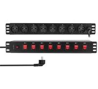 LogiLink Professional PDU8D01, multiprise 19 pouces, 8 prises, commutation individuelle