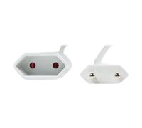 LogiLink - Rallonge de câble d'alimentation - Europlug (F) pour Europlug (M) - 2 m - blanc
