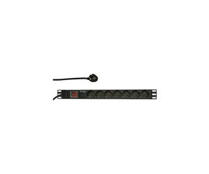 LogiLink - Unité de distribution secteur (rack-montable) - CA 250 V - 3500 Watt - entrée : CEE 7/7 - connecteurs de sortie : 7 (alimentation) - 1U -