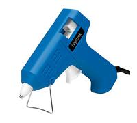 LogiLink WZ0050 Mini pistolet à colle chaude 10 W Idéal pour le bricolage (Do It Yourself) Travail avec support Couleur : bleu avec 2 cartouches Ø 7,2 mm