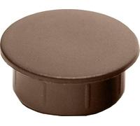LogistSystem Bouchon d'obturation pour Trous de perçage 10 mm - Brun - Cache Trou Meuble, Capuchon Plastique, obturateur Cache Trou, Bouche Trou, Bouchon, ZDO.10