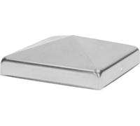 LogistSystem Capuchon de poteau carré pour poteau de clôture 20x20 mm | Acier galvanisé | Forme pyramidale | Capuchon pour poteau en bois | 1 pièce | Poteau Capuchon de protection Couverture de poteau