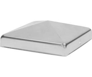 LogistSystem Capuchon de poteau carré pour poteau de clôture 20x20 mm | Acier galvanisé | Forme pyramidale | Capuchon pour poteau en bois | 1 pièce | Poteau Capuchon de protection Couverture de poteau