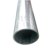 LogistSystem Tube d'essieu, tube rond en acier Ø 60 mm de diamètre extérieur, longueur 600 mm (60 cm), épaisseur du matériau 2 mm, acier galvanisé, allié, argent, tube de construction, profil creux