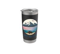 Logo de poche The Great Salt Lake Trail Utah Bison Gobelet isotherme en acier inoxydable double paroi