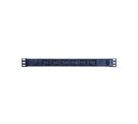FROEHLICH & WALTER Bâti de prises 19 6 x IEC19 femelles dans boîtier aluminium 1U, 3 x 1,5mm câble 2,5m, RAL 9005 noir (808904)