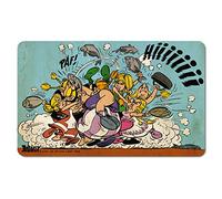 Logoshirt® Asterix I Asterix & Obelix I Combat de poissons I Planche à petit-déjeuner I Planche à découper I 23x14cm I Design original sous licence