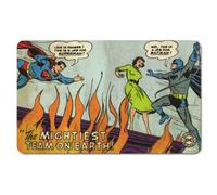 Logoshirt® DC I Superman & Batman I Mighties Team On Earth I Planche à petit-déjeuner I Planche à découper I 23x14cm I Design original sous licence