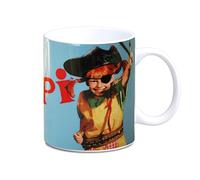 Logoshirt® Fifi Brindacier I Pirate I Mug I Tasse à café I Porcelaine I 300 ml I Dans une boîte cadeau colorée I bleu I Design original sous licence