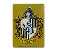 Logoshirt® Harry Potter - Poufsouffle Logo I Signe - Plaque en métal - Rétro I DIN A5 I Design original sous licence
