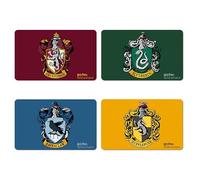 Logoshirt® Planche à déjeuner Harry Potter I Quatre maisons I Planche à découper I 23x14cm I Ensemble de 4 I Lavable au lave-vaisselle & Résistant à la chaleur I Design original sous licence