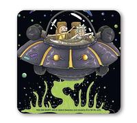 Logoshirt® Rick and Morty I Vaisseau Spatial I Space Cruiser I Dessous de Verre I sous-Verres I Liège I 10x10cm I Impression Durable I Design Original sous Licence
