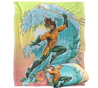 LOGOVISION Aquaman and The Lost Kingdom Aquaman Waves Plaid Ultra Doux au Toucher Soyeux - 152 x 127 cm