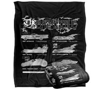 LOGOVISION Batman Batmobile Side Shots Plaid Ultra Doux au Toucher Soyeux - 152 x 127 cm