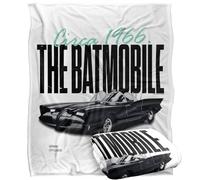 LOGOVISION Batman Classic TV Series The Batmobile Classic Plaid Ultra Doux au Toucher Soyeux - 152 x 127 cm