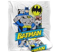 LOGOVISION Batman Out of The Pages Plaid Ultra Doux au Toucher Soyeux - 152 x 127 cm