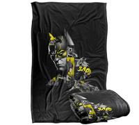 LOGOVISION Batman Panel Portrait and Batmobile Plaid Ultra Doux au Toucher Soyeux - 91 x 147 cm