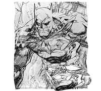 LOGOVISION Batman Pencils Plaid Ultra Doux au Toucher Soyeux - 152 x 127 cm